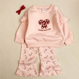 NEW Lila and Jack 2 piece candy cane set 3-6M